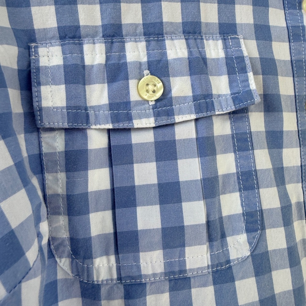 Vineyard Vines Women Size 0 Shift Dress Blue White Gingham Cotton Popover Preppy - Picture 3 of 14